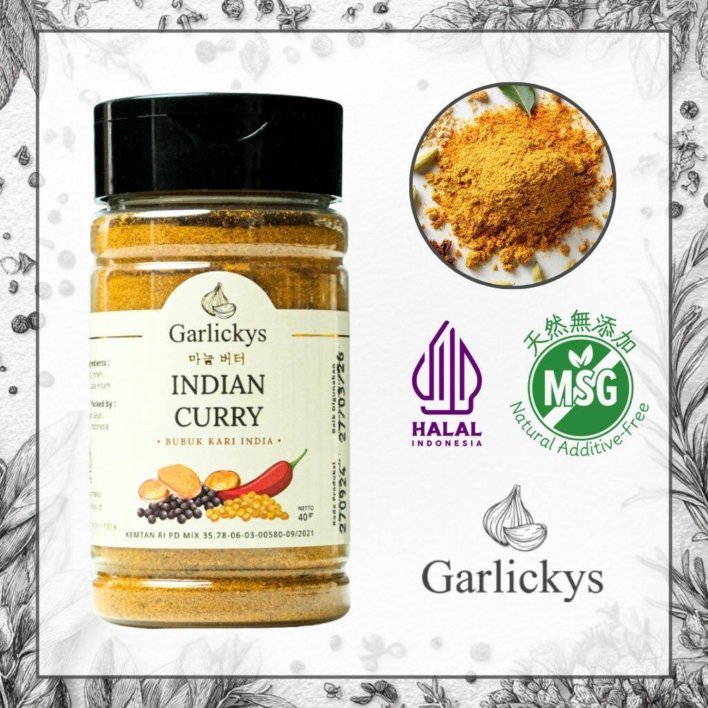 Garlickys 印度咖哩粉40克烹饪调料香料调味品包装酱料天然无添加