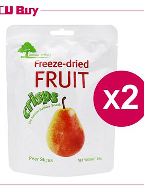 香港进口Delicious Orchards真空冻干鲜啤梨脆片无添加糖20克2件