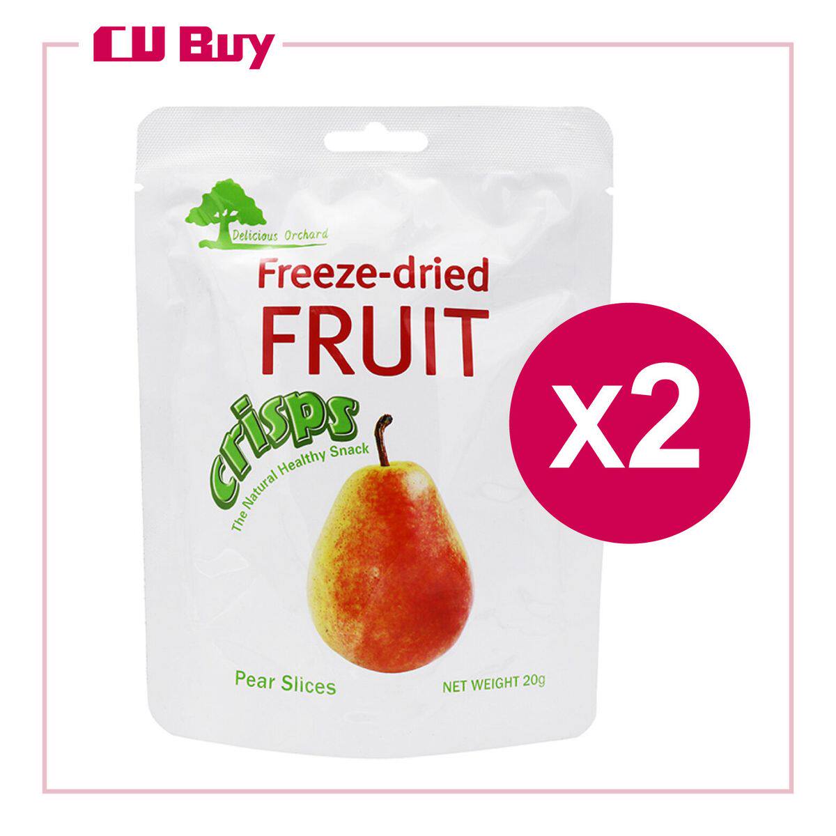 香港进口Delicious Orchards真空冻干鲜啤梨脆片无添加糖20克2件