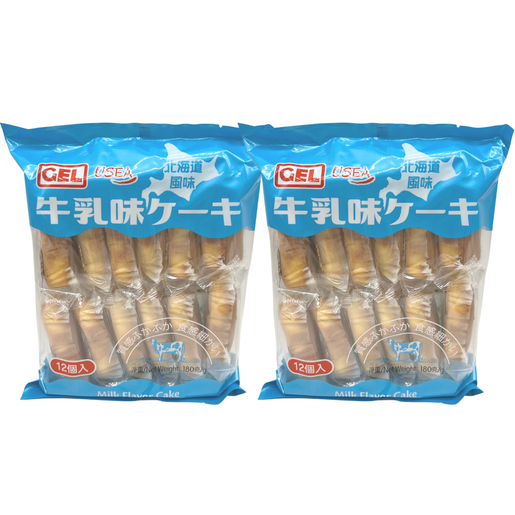 进口版GEL牛乳味蛋糕180克x2高蛋白零食包装品质口感美味奶糕正品