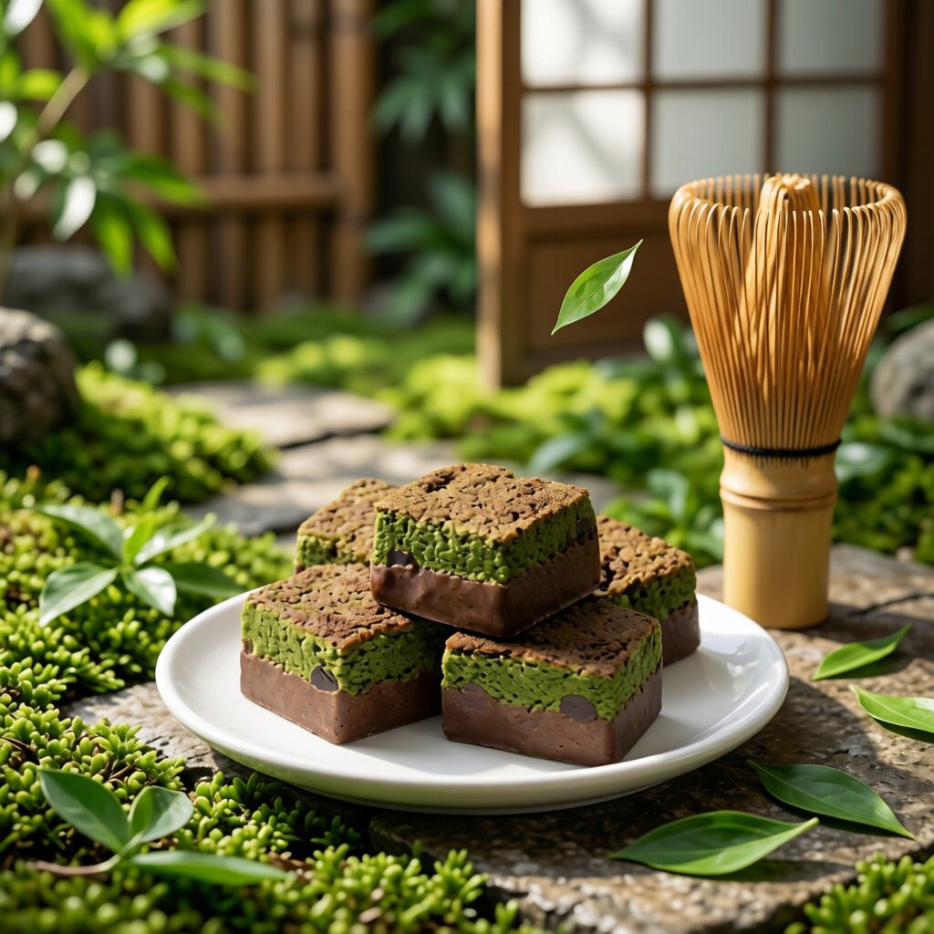 百邦进口版日本迷你浓厚宇治抹茶布朗尼小蛋糕袋装零食包装巧克力