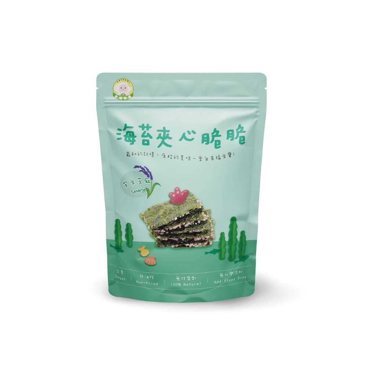幸福米宝Naturmi婴幼儿夹心紫菜海苔脆脆(紫米芝麻)
