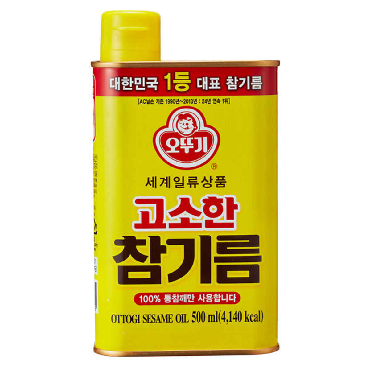 不倒翁 韩国纯正芝麻油500ml酱类调料调味料瓶装家用烹饪香港进口