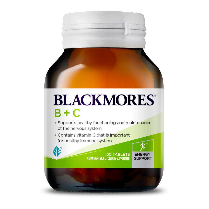香港BLACKMORES维他命B+C60片添加维他命C对抗自由基损害恢复精力