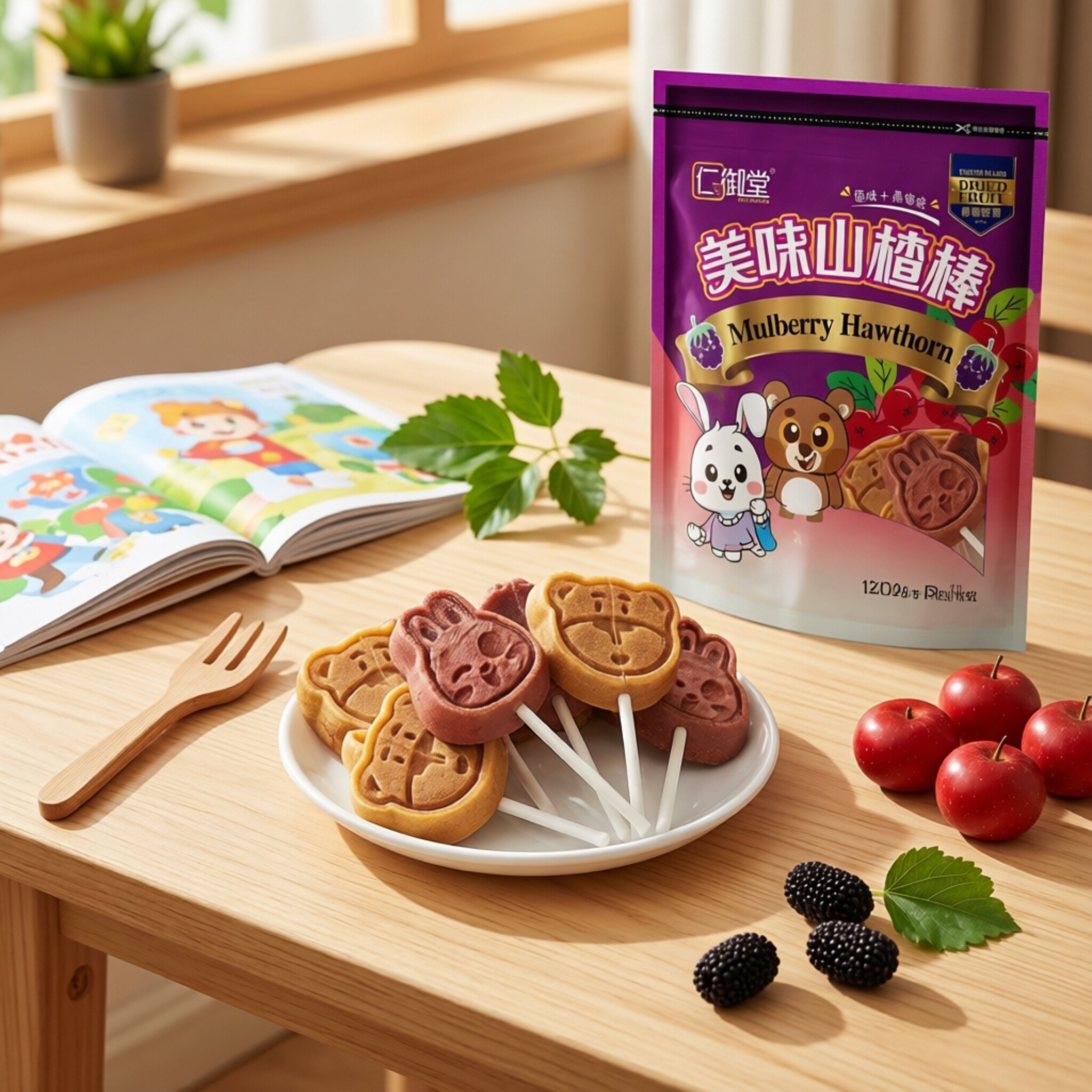 香港进口仁御堂美味山楂条225g稳定情绪减轻压力减压零食酸甜开胃