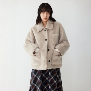 STUDIO TOMBOY 双面穿宽松仿皮草外套 女人造剪毛休闲野马外套