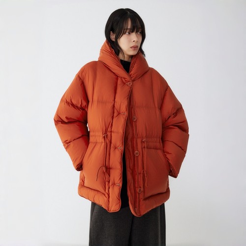 STUDIO TOMBOY 连帽抽绳厚款羽绒服 鸭绒通勤保暖便携收纳女外套