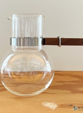 日本studio prepa出品手工制木柄咖啡分享壶