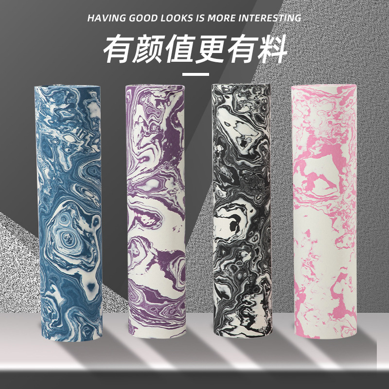 迷彩TPE瑜伽垫隔音防震运动健身垫防滑加厚地垫 家用静音跳绳减震