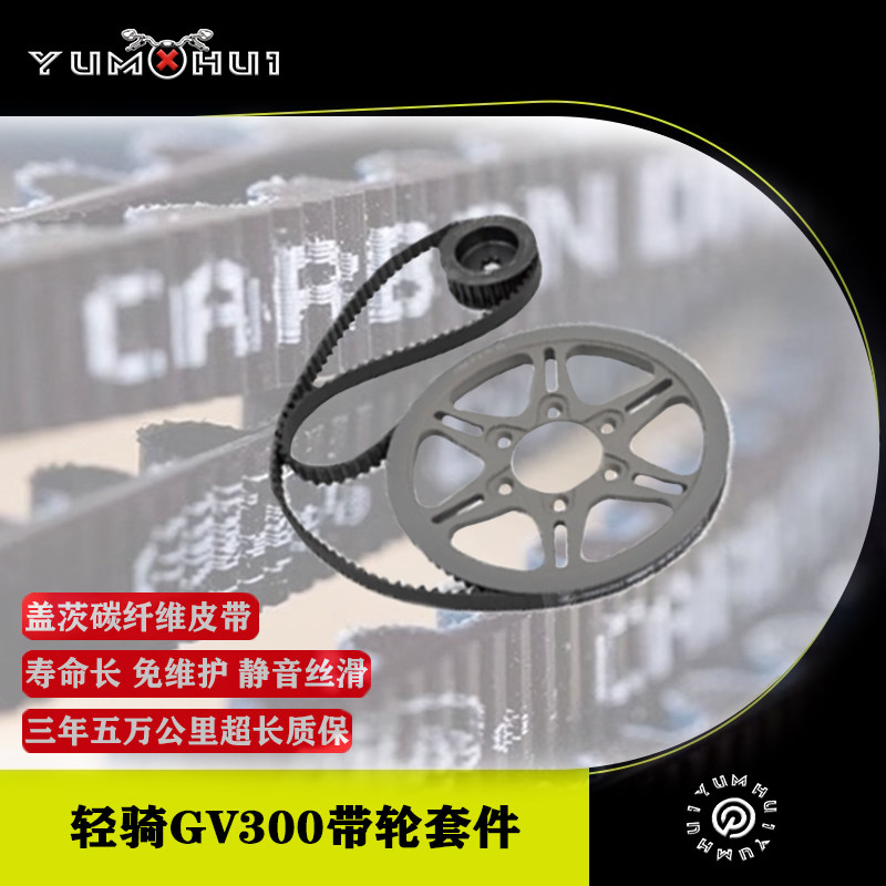轻骑大韩骁胜 GV300链条改装皮带传动套装美国盖茨皮带轮无损配件图片