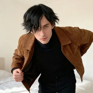 短卷发斜刘海假发男女锡纸烫短发化纤头套羊毛卷现货时尚网红