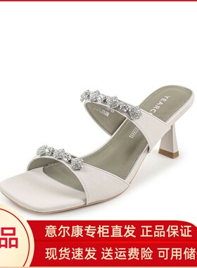 意尔康外穿凉拖鞋女2025新款夏季水钻高跟仙女风凉鞋5351GS30122U