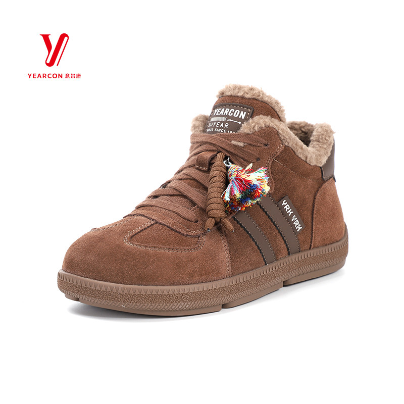 意尔康女鞋2025年冬季新款时尚舒适加绒加厚休闲棉鞋5771AM14196M