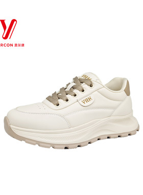 意尔康女鞋2025年冬季新款厚底小白鞋舒适休闲运动鞋S581AD05606U