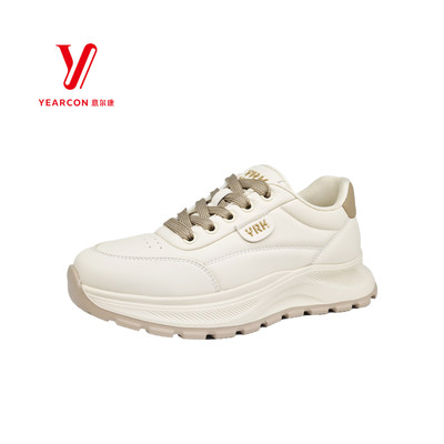 意尔康女鞋2025年冬季新款厚底小白鞋舒适休闲运动鞋S581AD05606U