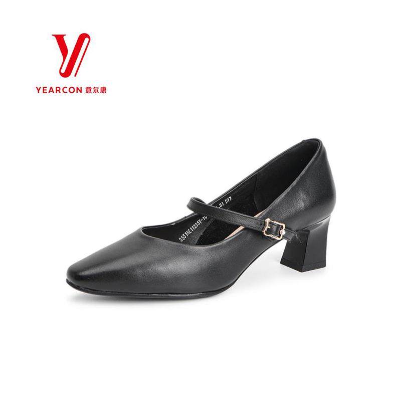 2025新款真牛皮通勤时尚方头鞋