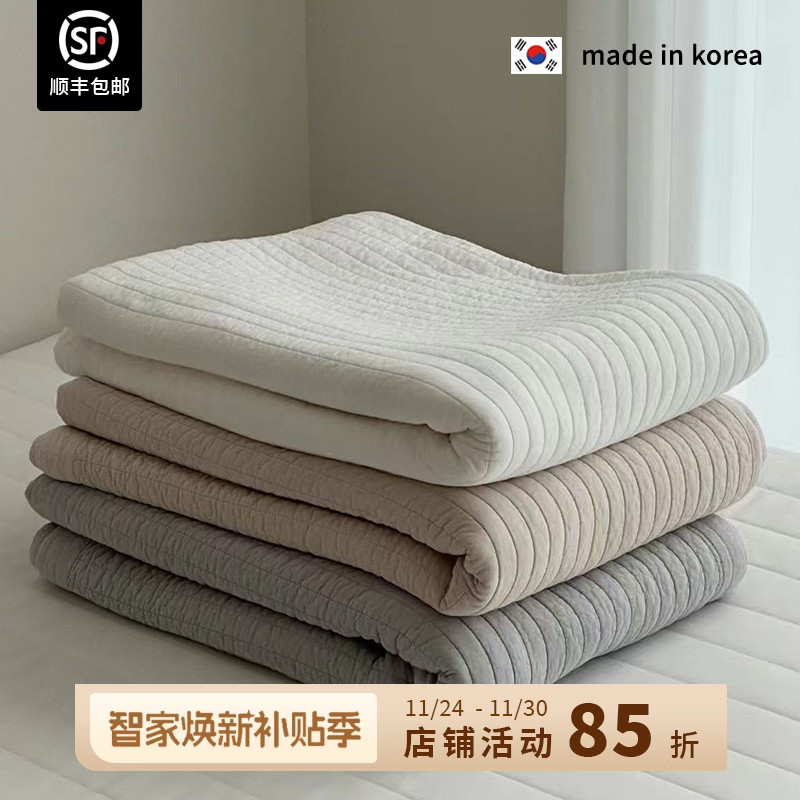 现货▲堪比天丝 asaroom韩国莫代尔绗缝床单 加厚床盖天然木花棉