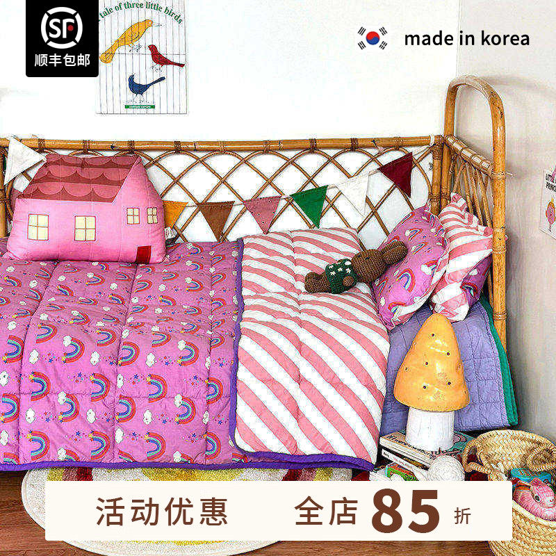 现货5折▲彩虹系列韩国品牌Tinycosmos 儿童纯棉空调一体被可机洗