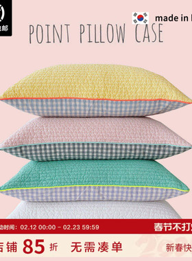 现货▲asaroom 韩国进口100支高密度纯棉枕套纯手工制作枕头套