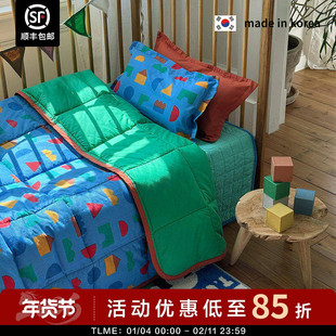 现货▲5折限量积木款 韩国品牌Tinycosmos 儿童纯棉空调被可机洗