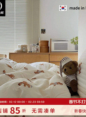 现货 ▲DU家 宝宝肌肤触感莫代尔四季被 ASAROOM韩国卡通小熊套装