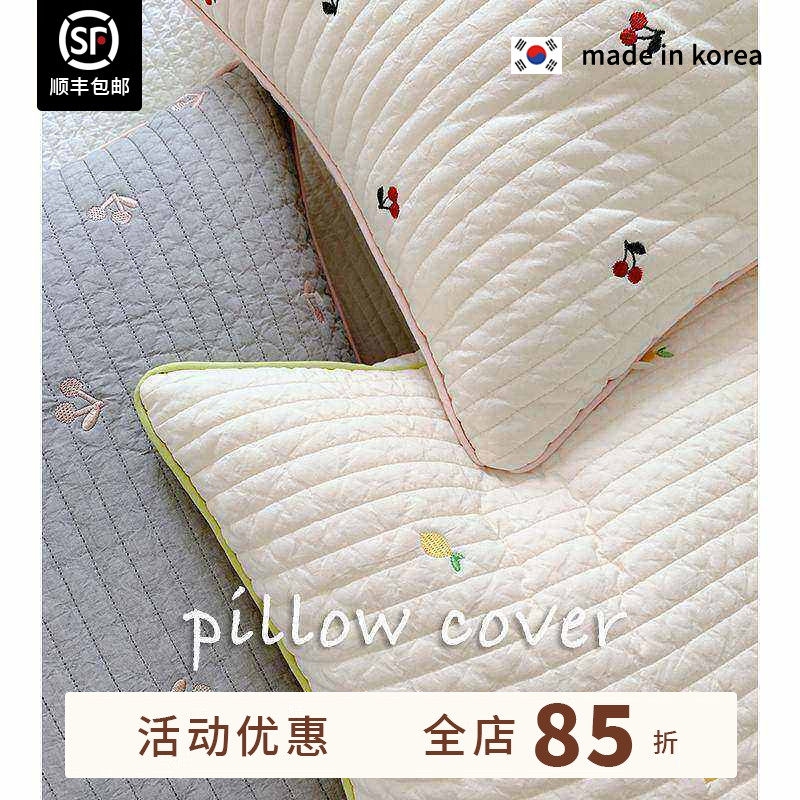 现货▲ 小美小雅自留～ASAROOM 韩国100支纯棉刺绣枕套纯手工定制