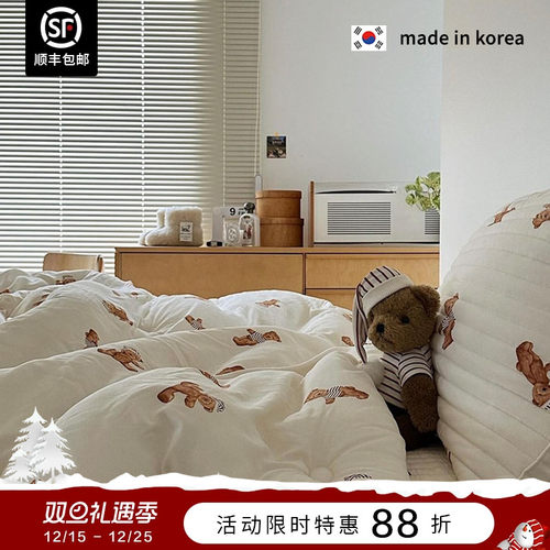 现货 ▲DU家 宝宝肌肤触感莫代尔四季被 ASAROOM韩国卡通小熊套装