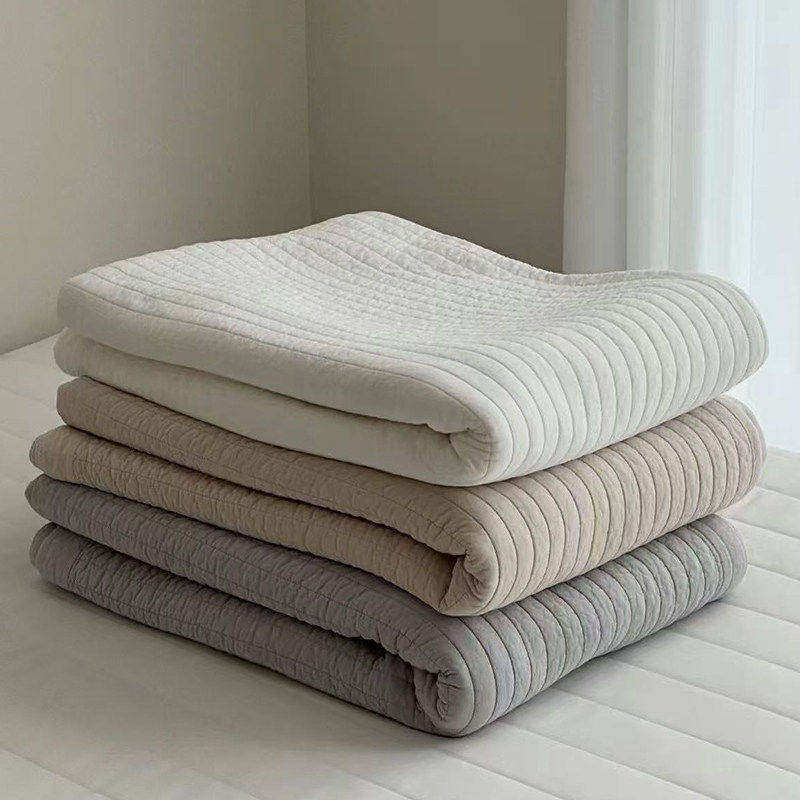 现货▲堪比天丝 asaroom韩国莫代尔绗缝床盖 加厚床单天然木花棉