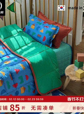现货▲5折限量积木款 韩国品牌Tinycosmos 儿童纯棉空调被可机洗