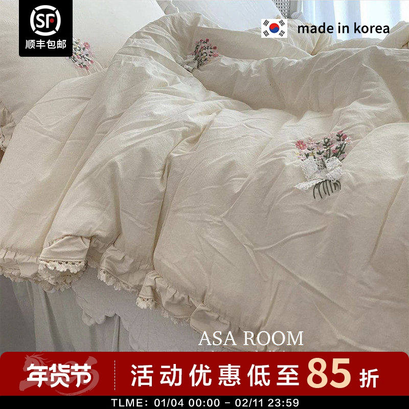 ASAROOM  韩国正品 广木棉秋冬被 米色刺绣蕾丝被 超温馨~,床上用品,化纤被,淘宝优惠券,粉丝福利购,淘宝优惠卷