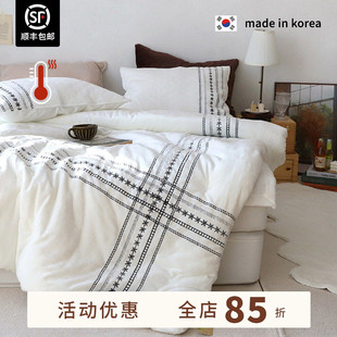 双人加厚被 现货 韩国短绒加厚冬被 ASAROOM 保暖 5折冬被福利价