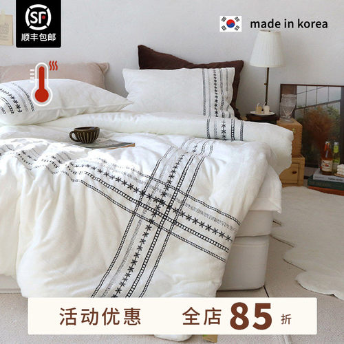 韩国短绒加厚冬被双人加厚被