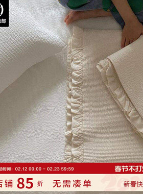 现货▲细版木花棉 经典基础款ASAROOM韩国纯棉绗缝有机棉床单