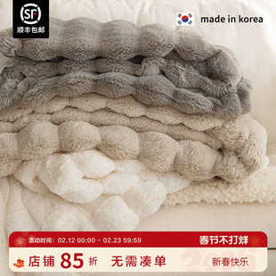 现货▲店主自用 软乎乎~冬天睡ASAROOM 韩国短绒毯加厚冬季短绒被