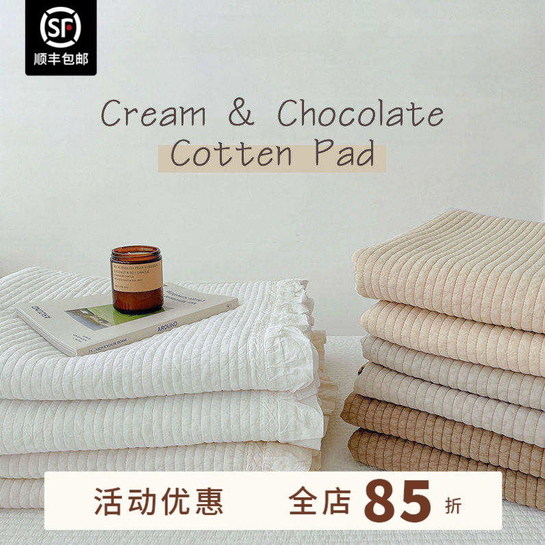 现货▲ 2米大床可用asaroom韩国纯棉绗缝床盖 大荷叶边加厚床单