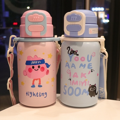 儿童保温杯男女孩新款吸管水杯子
