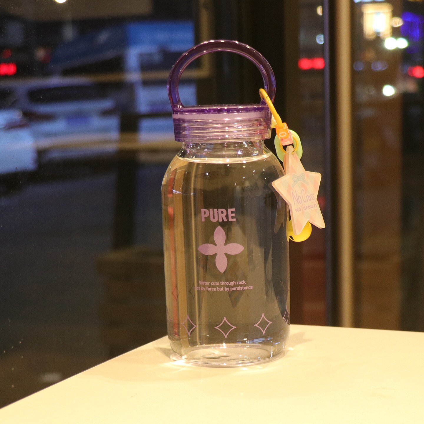 小巧迷你玻璃水杯 女生高颜值可爱手提便携杯子  耐热新款咖啡杯
