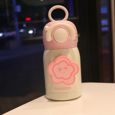 女生新款可爱小巧便携双饮吸管杯