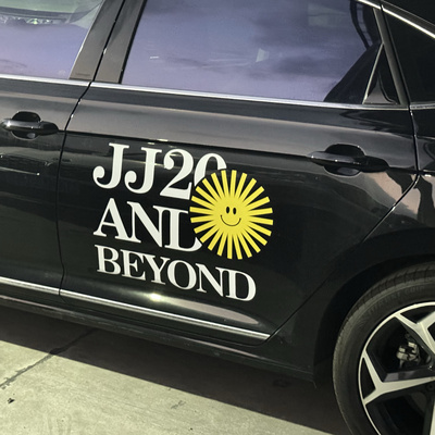 林俊杰jj20&Beyond Sunshine演唱会应援周边海报汽车贴纸显眼包贴