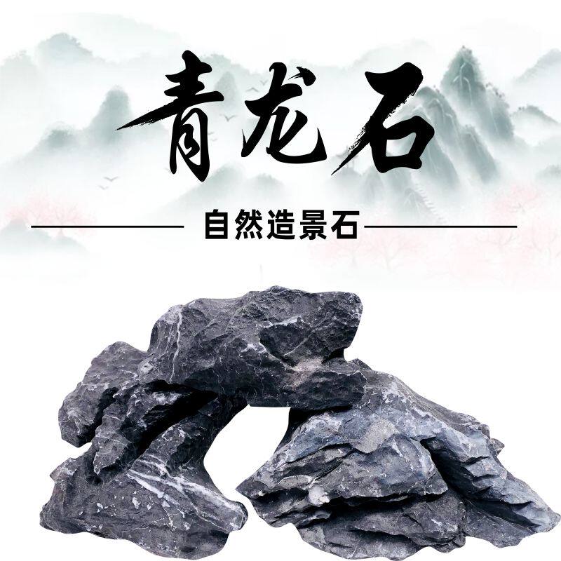 鱼缸造景青龙石真石青苔石松皮石