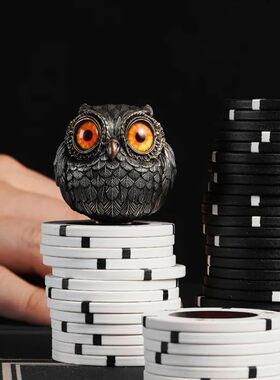 幸运猫头鹰守护装饰小摆件