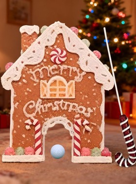 Gingerbread Golf Game Set 圣诞节姜饼高尔夫游戏套装聚会玩具