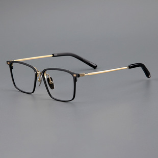 文青 日系纯钛大脸方框潮大框近视眼镜架商务纯钛眼镜架
