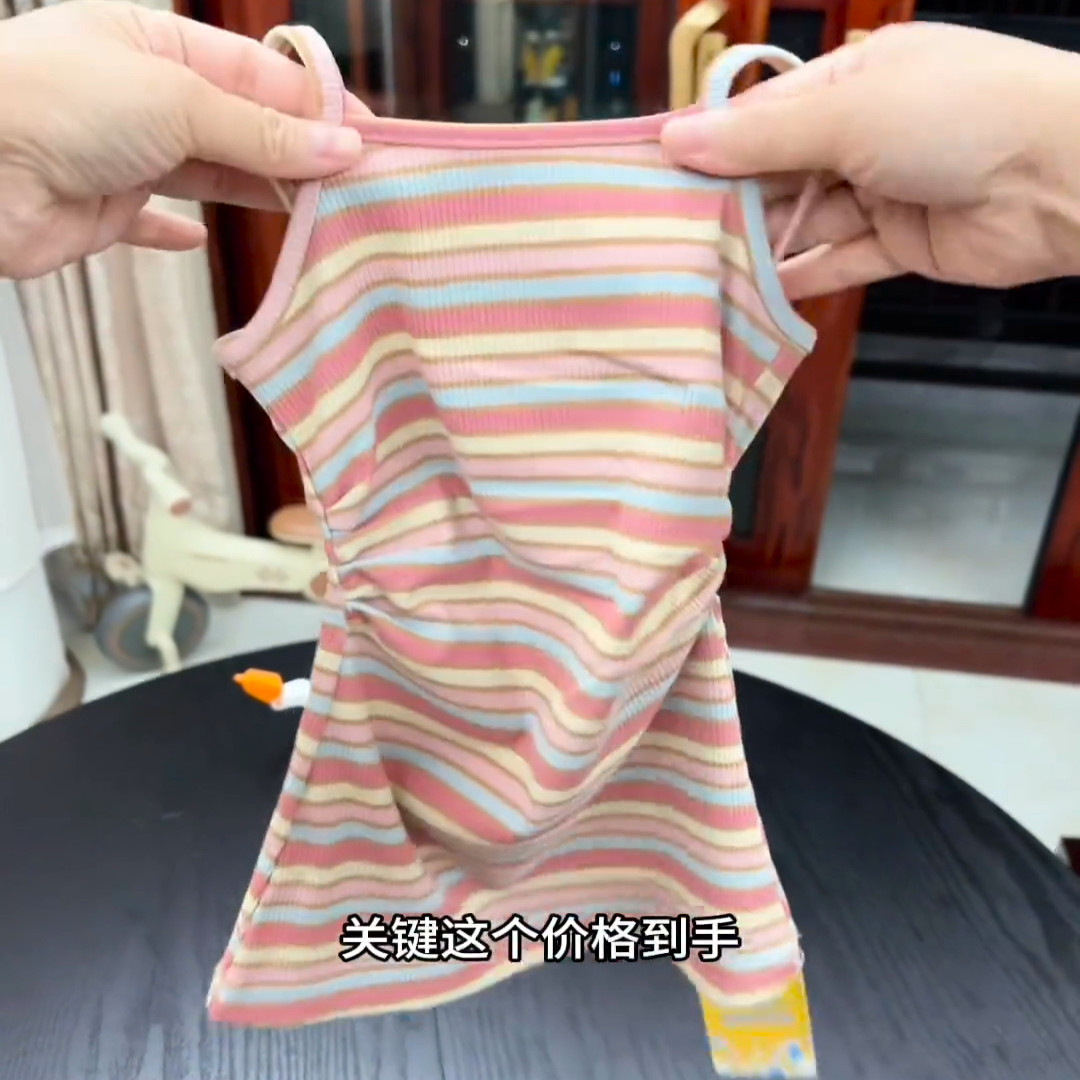 女童夏装儿童夏季条纹连衣裙中小童背心吊带裙少女洋气时尚夏款潮