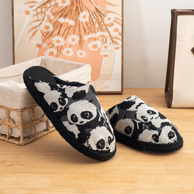 冬季千层底手工包头棉拖鞋情侣款