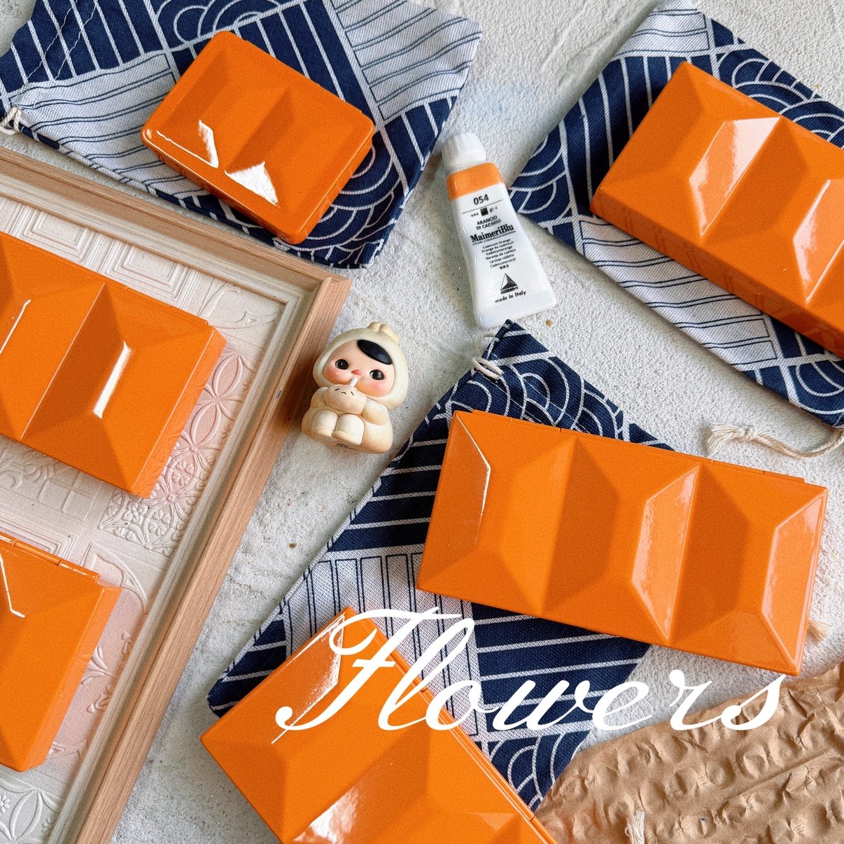 限量发售凌正黄铜盒水彩颜料分装盒24格空盒水彩收纳盒子