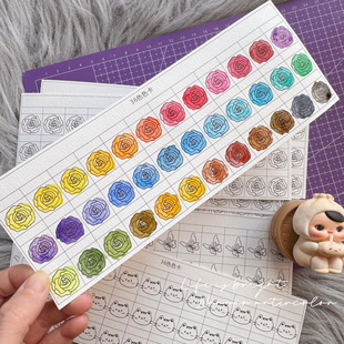 水彩色卡 卡通可爱空白色卡涂色卡水彩纸纯棉200g色卡纸填色卡