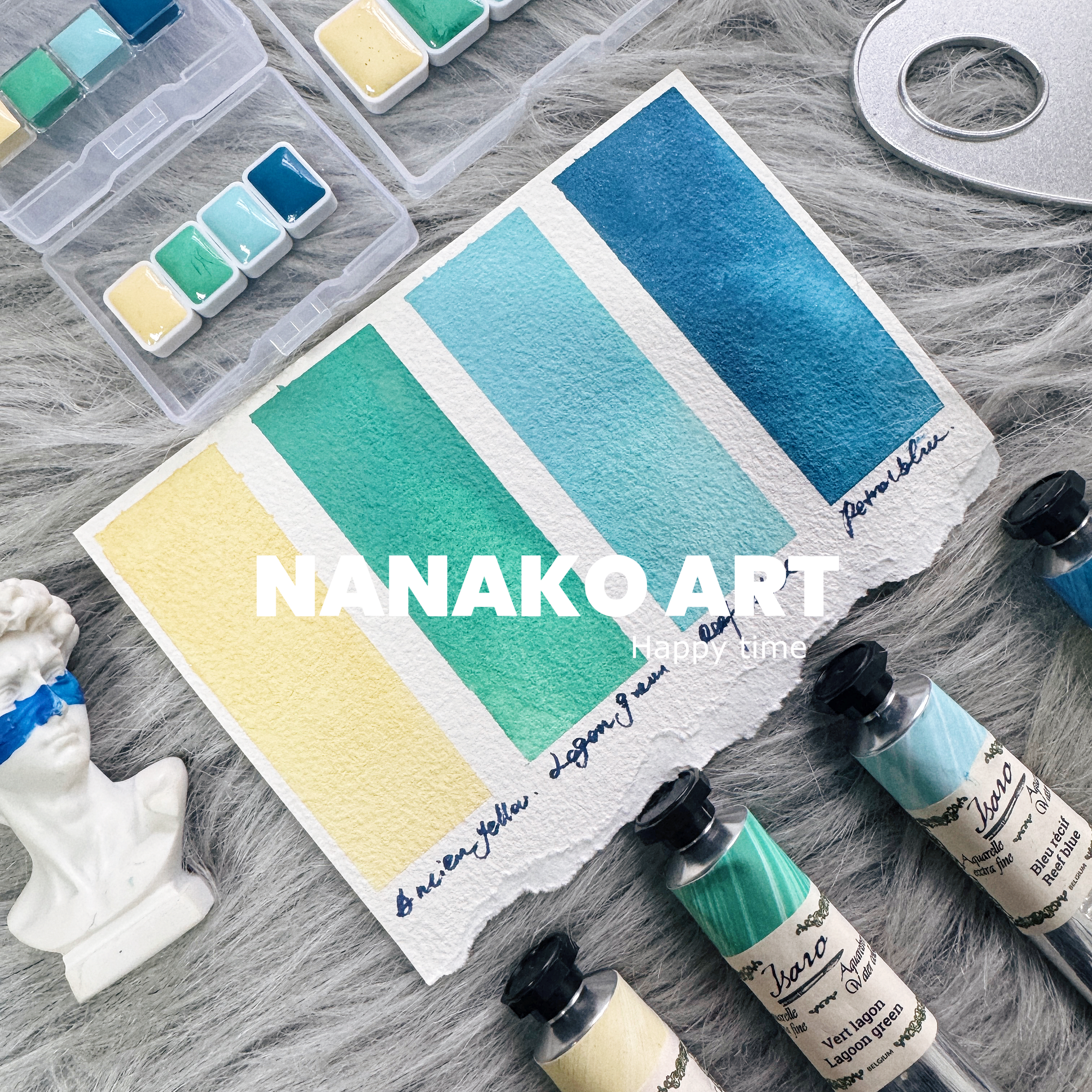 比利时水彩Isaro爱莎罗2025新色蓝色梦幻系列套装