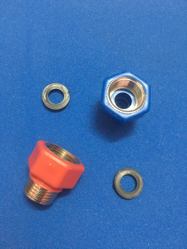 华帝 DJF80-MC 电热水器防电墙红蓝塑料胶螺母接头原厂配件通用