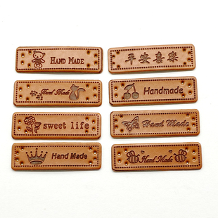 手缝手工diy补丁贴PU皮标毛衣帽子围巾鞋子男女包包标牌配饰配件